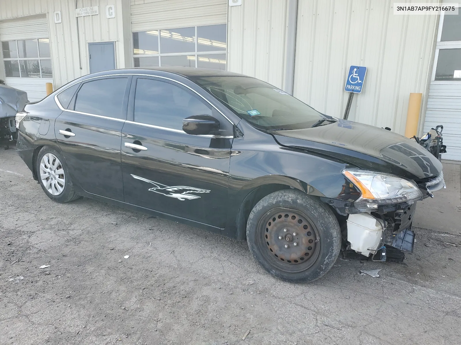 2015 Nissan Sentra S VIN: 3N1AB7AP9FY216675 Lot: 46599074