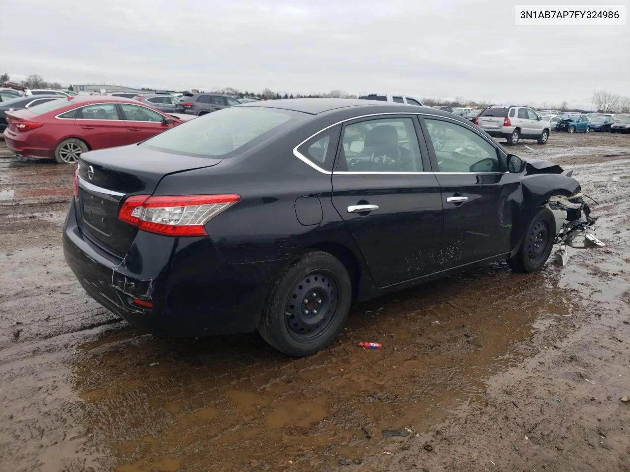 2015 Nissan Sentra S VIN: 3N1AB7AP7FY324986 Lot: 49759334