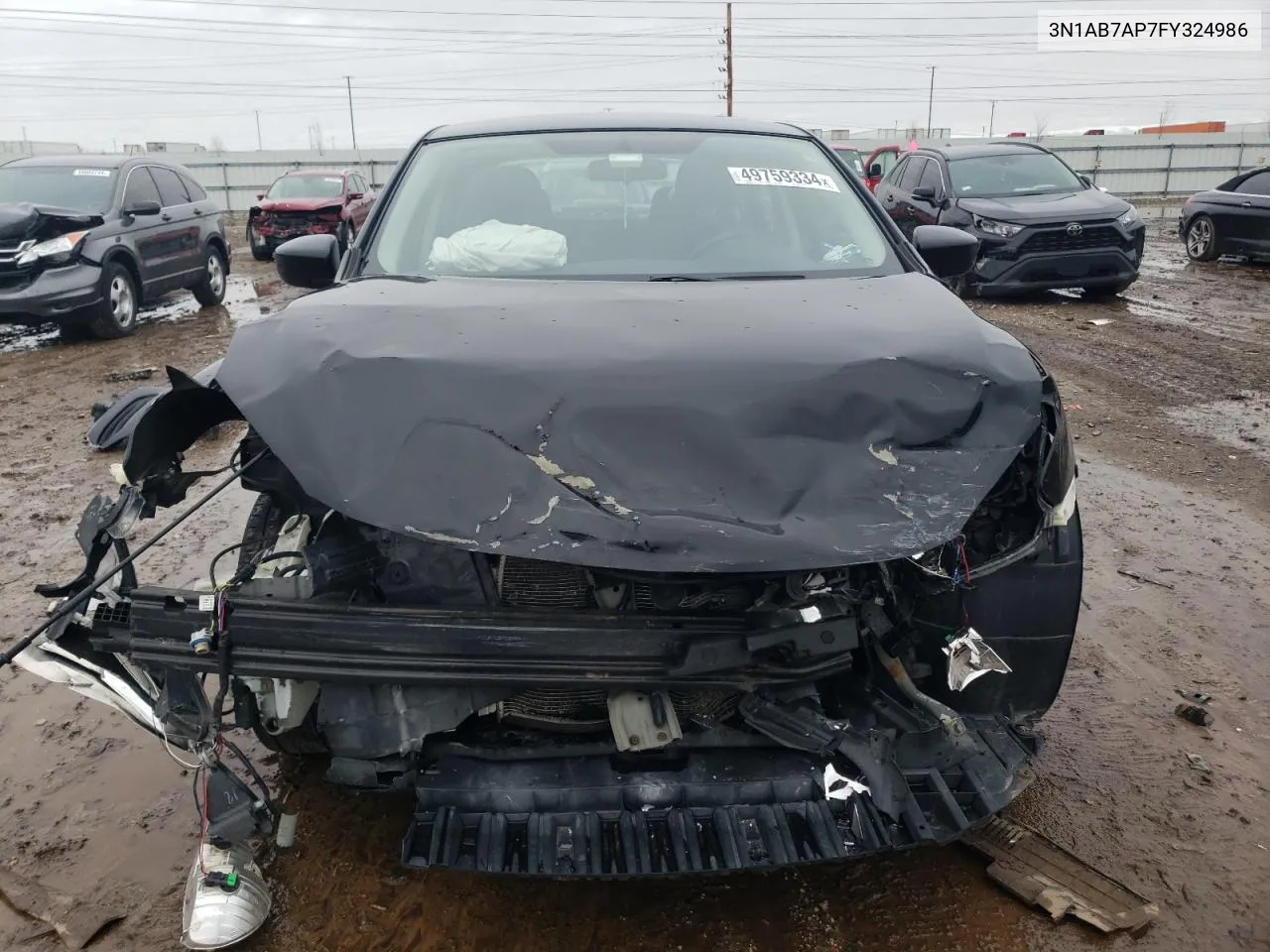 2015 Nissan Sentra S VIN: 3N1AB7AP7FY324986 Lot: 49759334