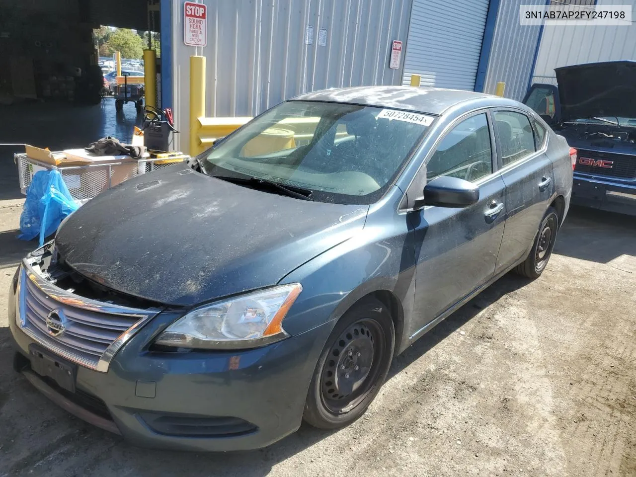 2015 Nissan Sentra S VIN: 3N1AB7AP2FY247198 Lot: 50728454