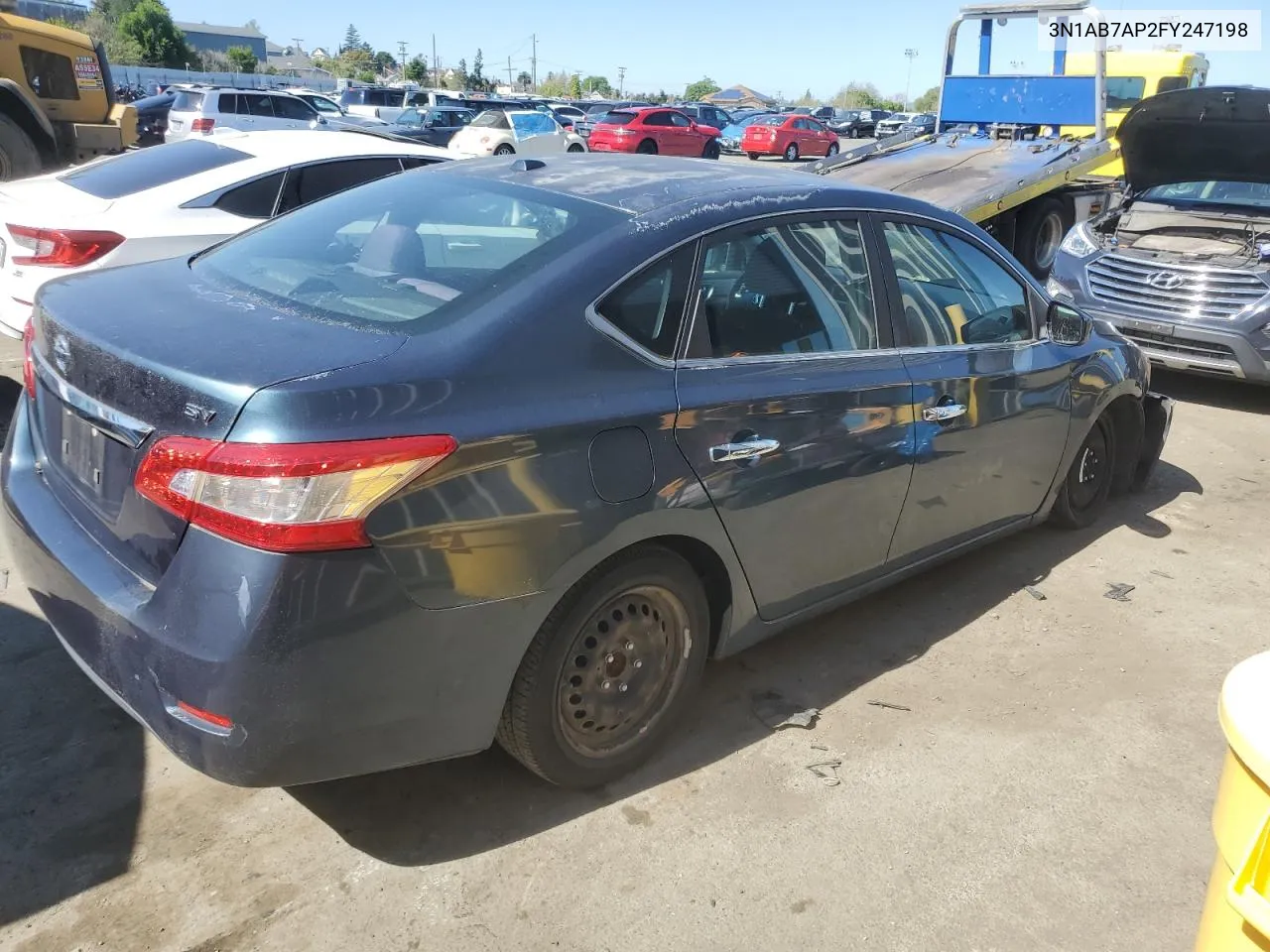 2015 Nissan Sentra S VIN: 3N1AB7AP2FY247198 Lot: 50728454