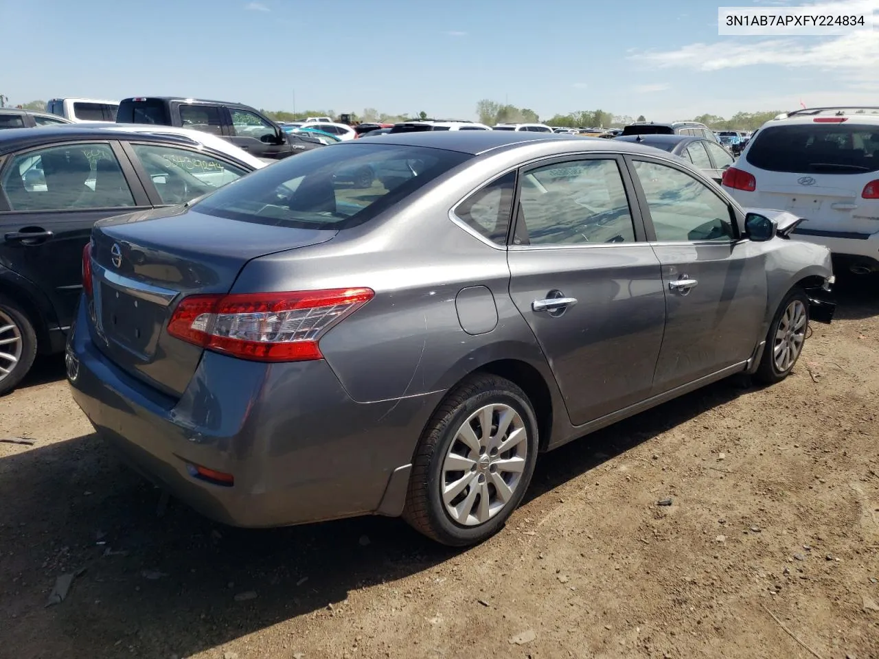 2015 Nissan Sentra S VIN: 3N1AB7APXFY224834 Lot: 53676854