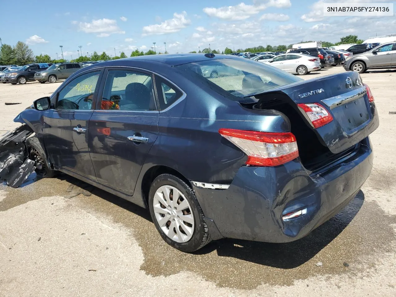 2015 Nissan Sentra S VIN: 3N1AB7AP5FY274136 Lot: 54266854