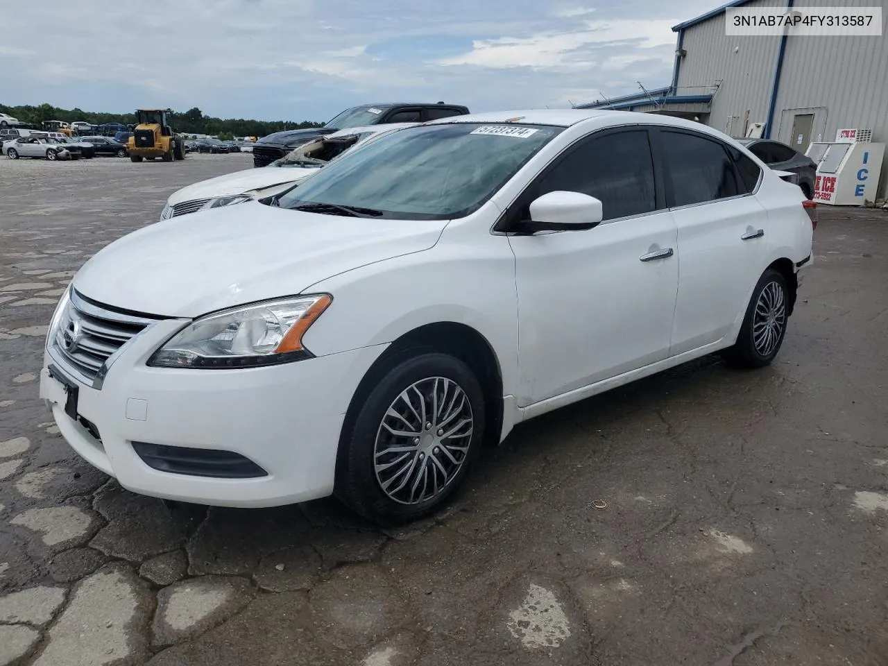 2015 Nissan Sentra S VIN: 3N1AB7AP4FY313587 Lot: 57237374