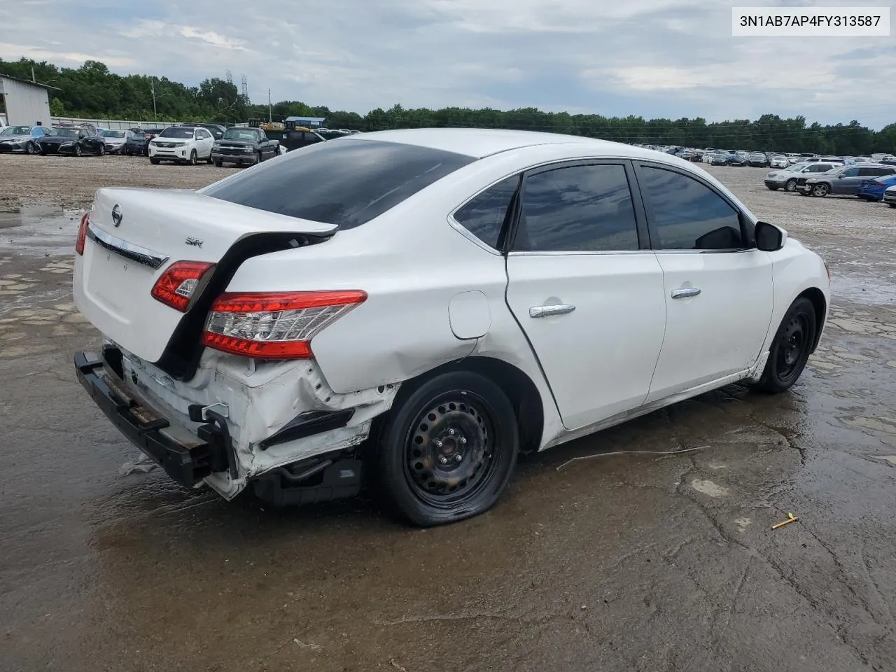 2015 Nissan Sentra S VIN: 3N1AB7AP4FY313587 Lot: 57237374