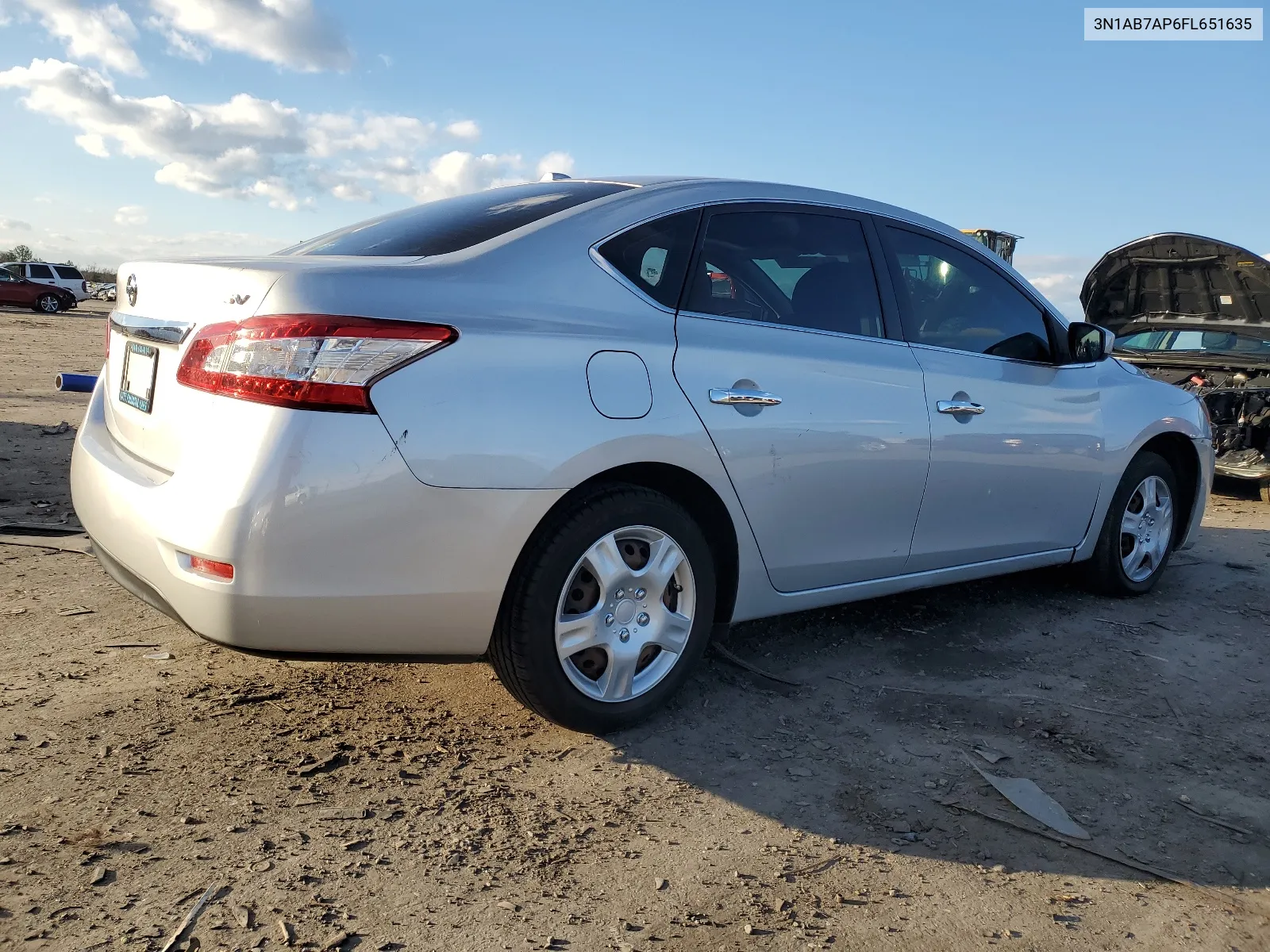 2015 Nissan Sentra S VIN: 3N1AB7AP6FL651635 Lot: 58420444