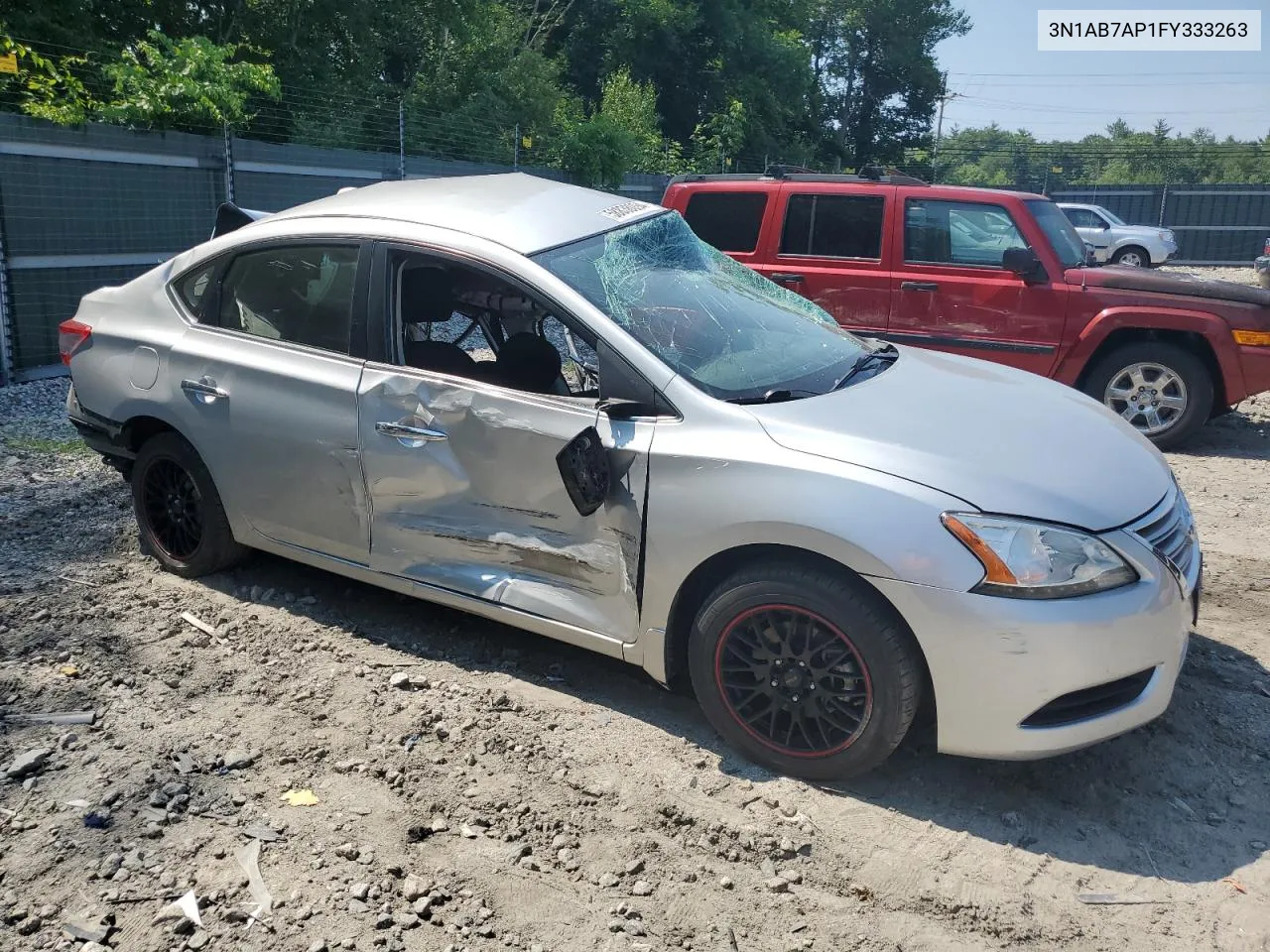 2015 Nissan Sentra S VIN: 3N1AB7AP1FY333263 Lot: 58838094