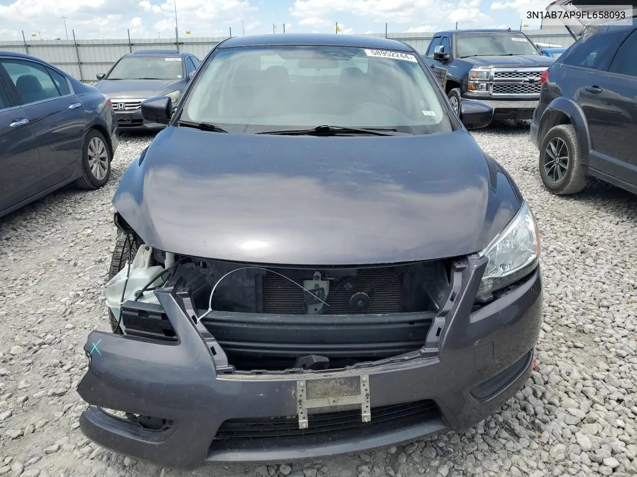 2015 Nissan Sentra S VIN: 3N1AB7AP9FL658093 Lot: 58952244