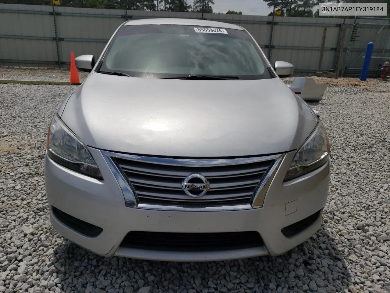 2015 Nissan Sentra S VIN: 3N1AB7AP1FY319184 Lot: 59659624