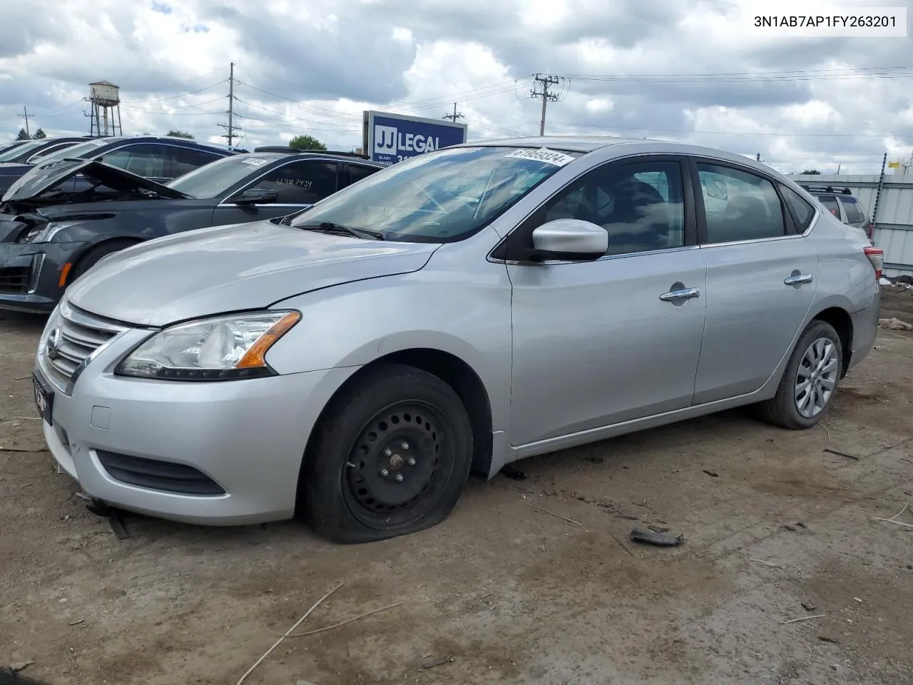 2015 Nissan Sentra S VIN: 3N1AB7AP1FY263201 Lot: 61959324