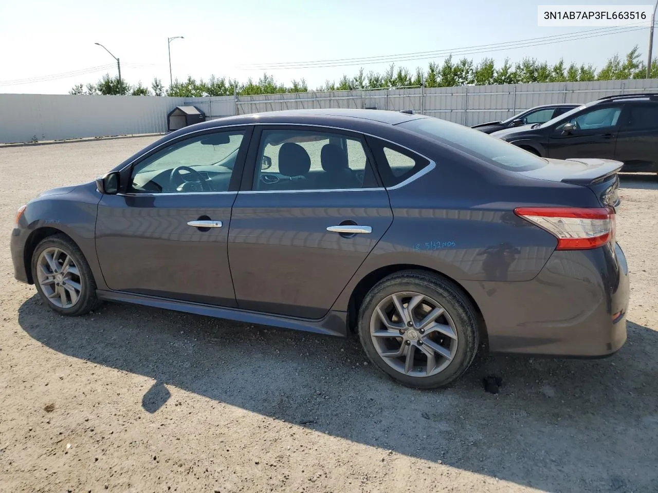 2015 Nissan Sentra S VIN: 3N1AB7AP3FL663516 Lot: 62816654