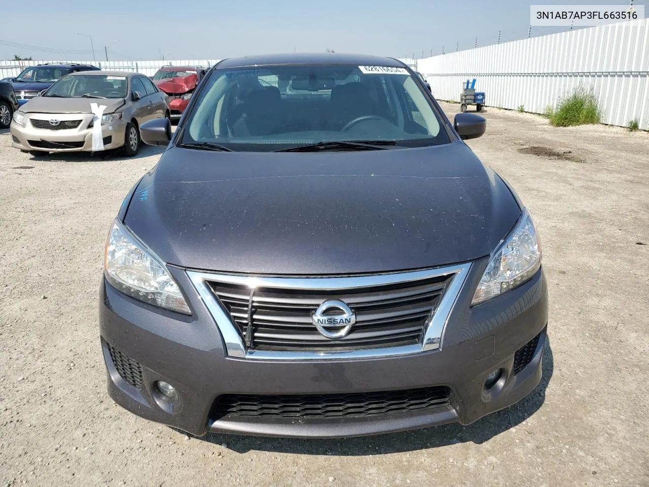 2015 Nissan Sentra S VIN: 3N1AB7AP3FL663516 Lot: 62816654