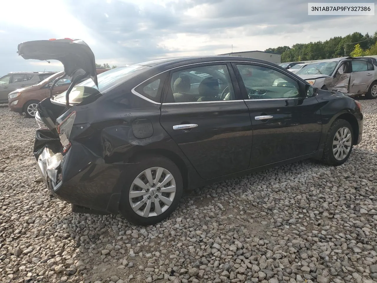 2015 Nissan Sentra S VIN: 3N1AB7AP9FY327386 Lot: 62828344