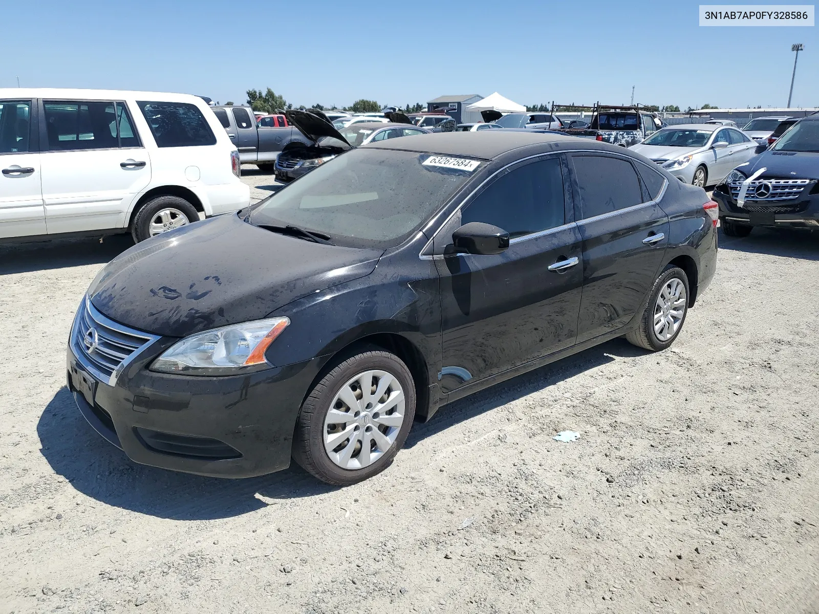 2015 Nissan Sentra S VIN: 3N1AB7AP0FY328586 Lot: 63267584