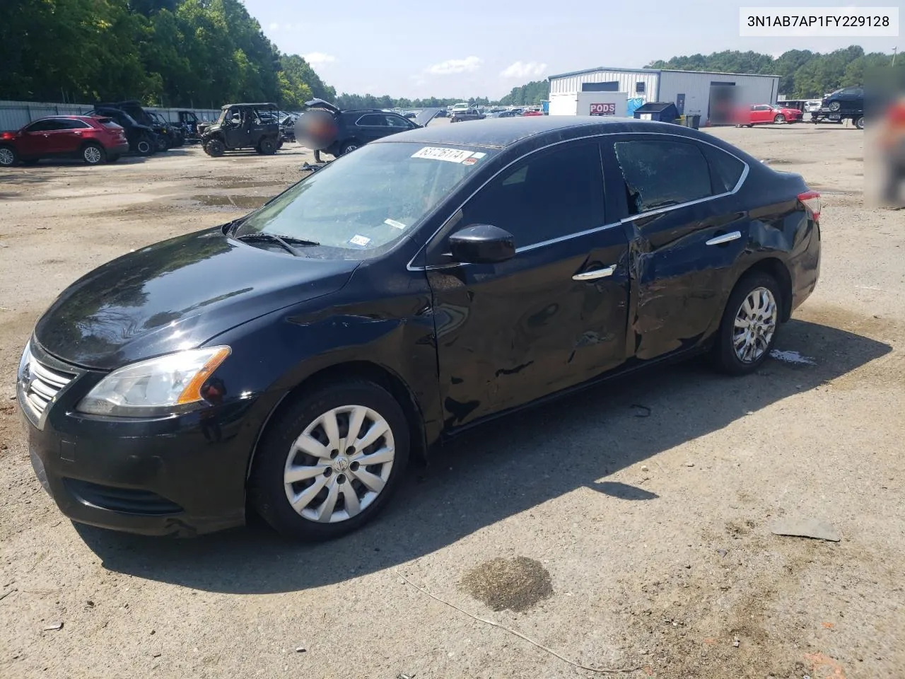 2015 Nissan Sentra S VIN: 3N1AB7AP1FY229128 Lot: 63726174