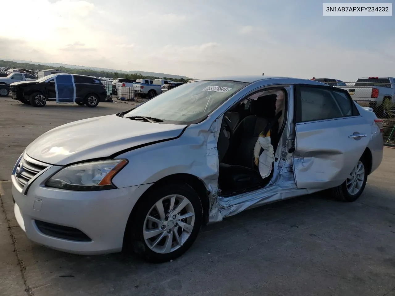 2015 Nissan Sentra S VIN: 3N1AB7APXFY234232 Lot: 63773844