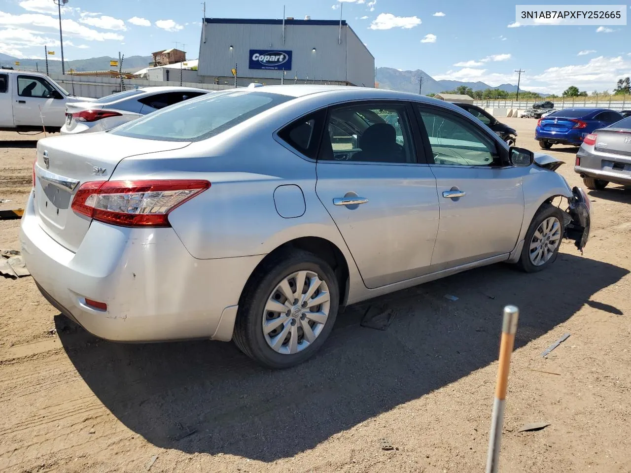 2015 Nissan Sentra S VIN: 3N1AB7APXFY252665 Lot: 63893004