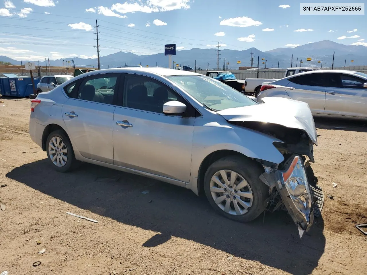 3N1AB7APXFY252665 2015 Nissan Sentra S