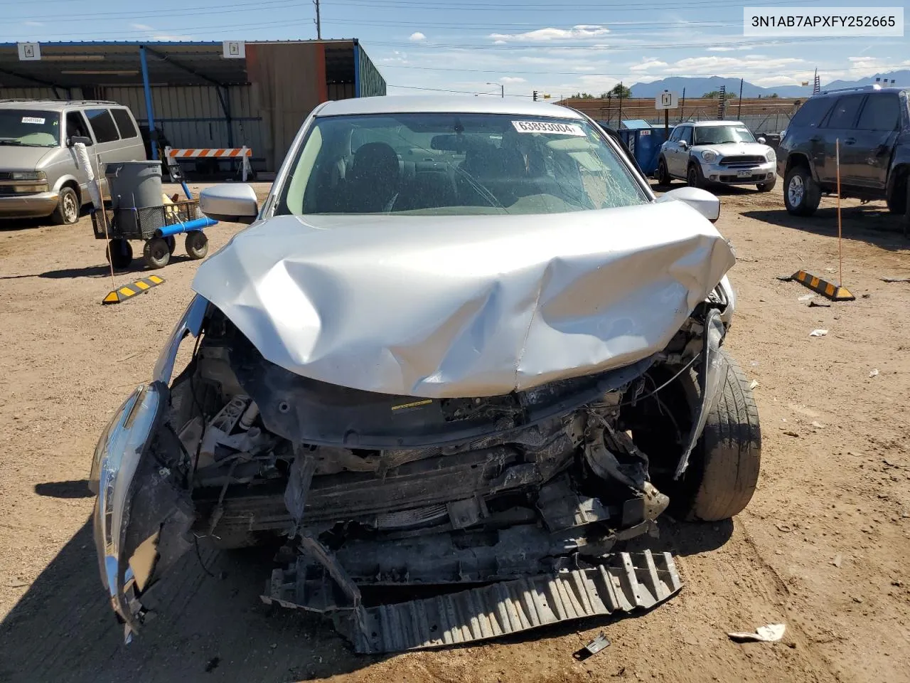 2015 Nissan Sentra S VIN: 3N1AB7APXFY252665 Lot: 63893004