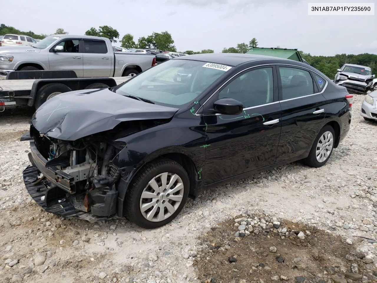 2015 Nissan Sentra S VIN: 3N1AB7AP1FY235690 Lot: 63895004