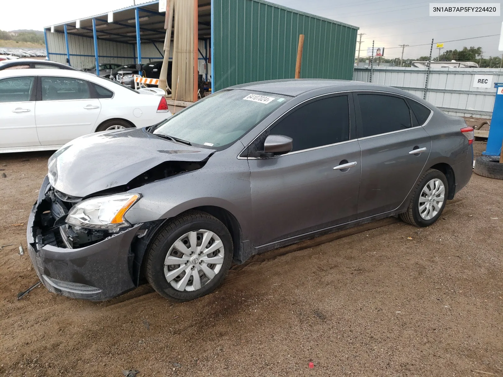 2015 Nissan Sentra S VIN: 3N1AB7AP5FY224420 Lot: 64107024