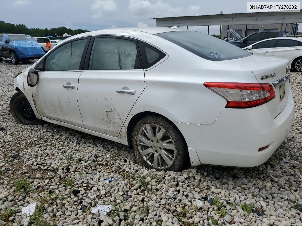 2015 Nissan Sentra S VIN: 3N1AB7AP1FY278202 Lot: 64773444