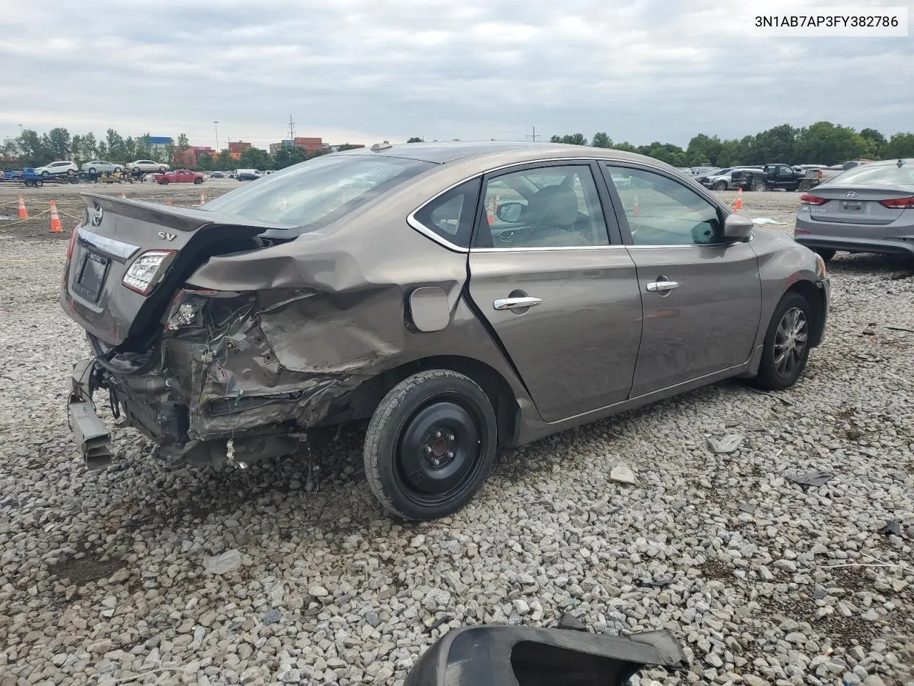 2015 Nissan Sentra S VIN: 3N1AB7AP3FY382786 Lot: 64794164