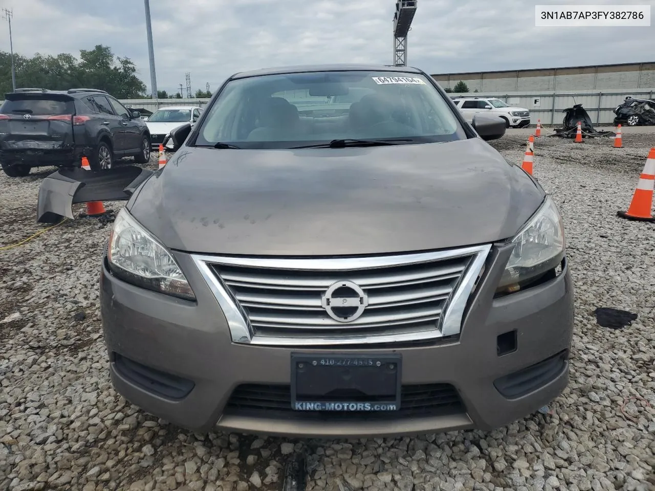 2015 Nissan Sentra S VIN: 3N1AB7AP3FY382786 Lot: 64794164