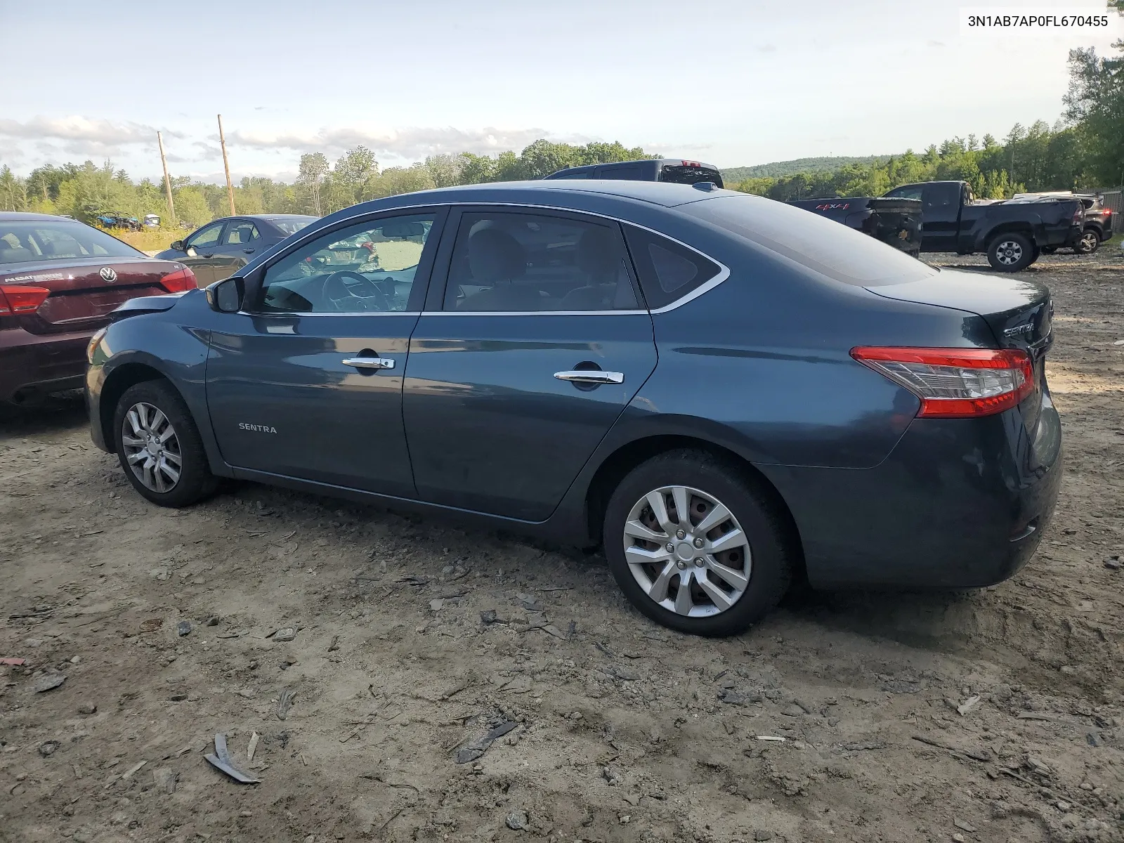 2015 Nissan Sentra S VIN: 3N1AB7AP0FL670455 Lot: 64936734