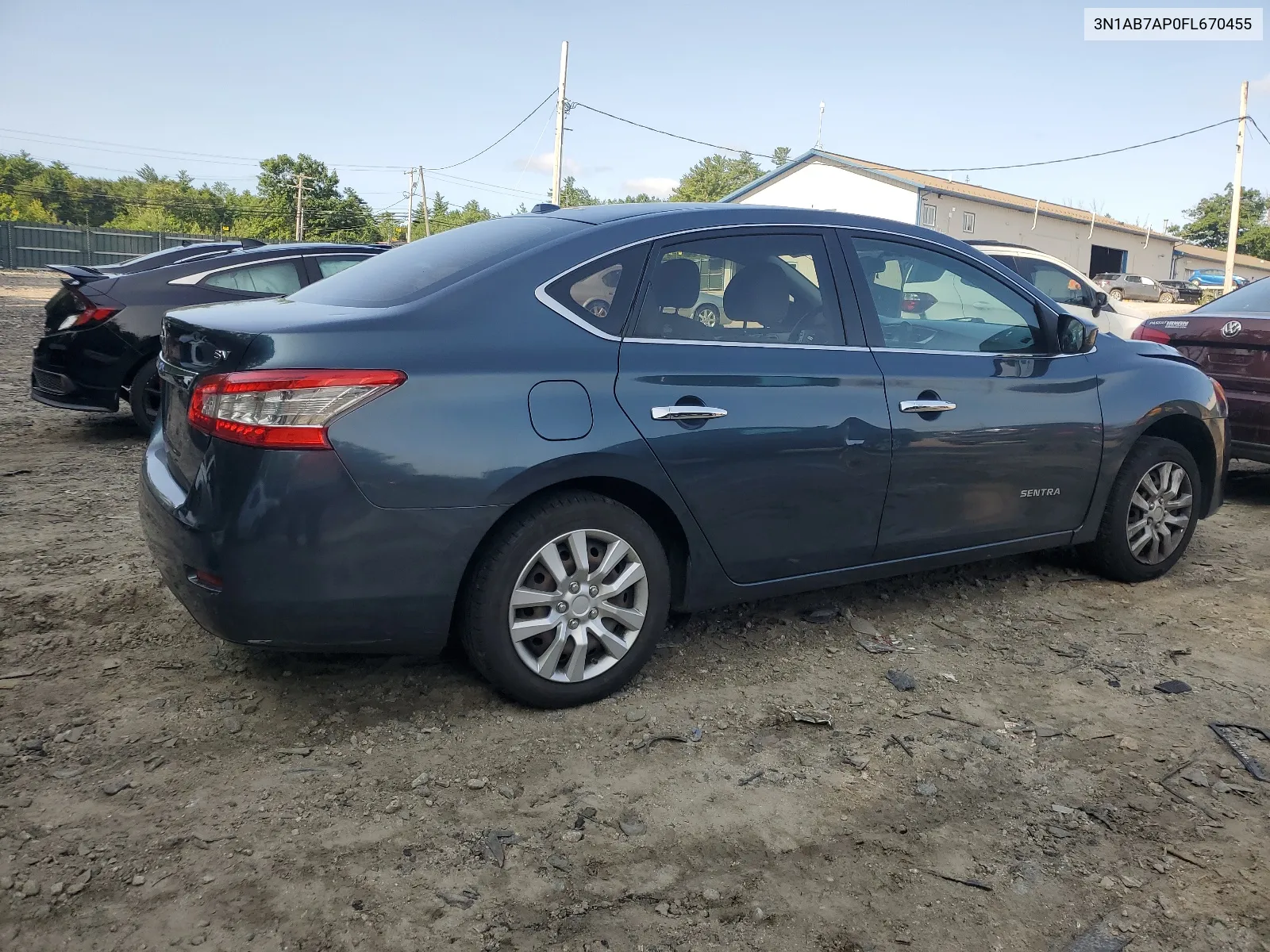 2015 Nissan Sentra S VIN: 3N1AB7AP0FL670455 Lot: 64936734