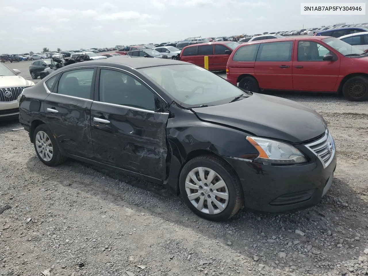 2015 Nissan Sentra S VIN: 3N1AB7AP5FY304946 Lot: 65392454