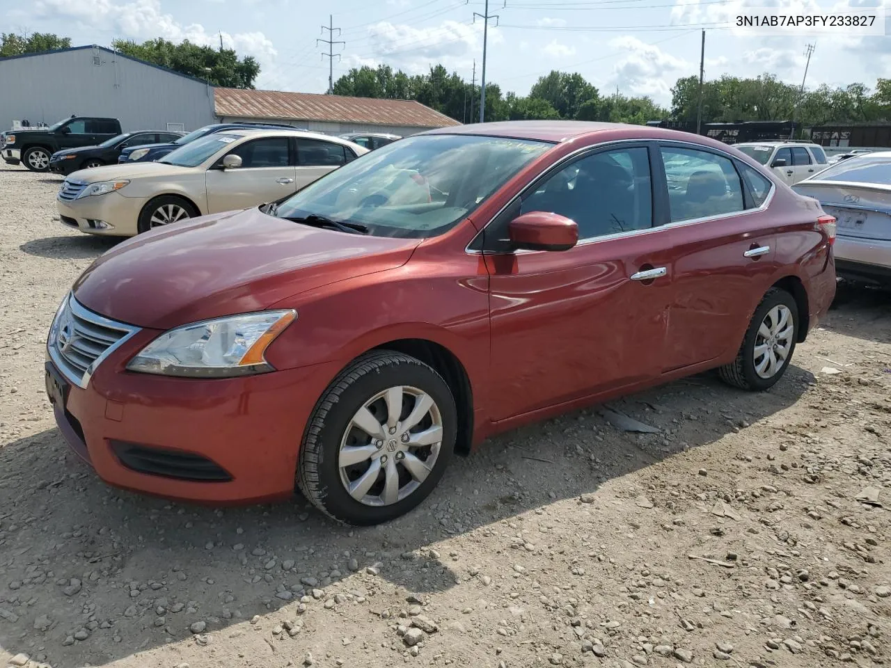 2015 Nissan Sentra S VIN: 3N1AB7AP3FY233827 Lot: 65451064