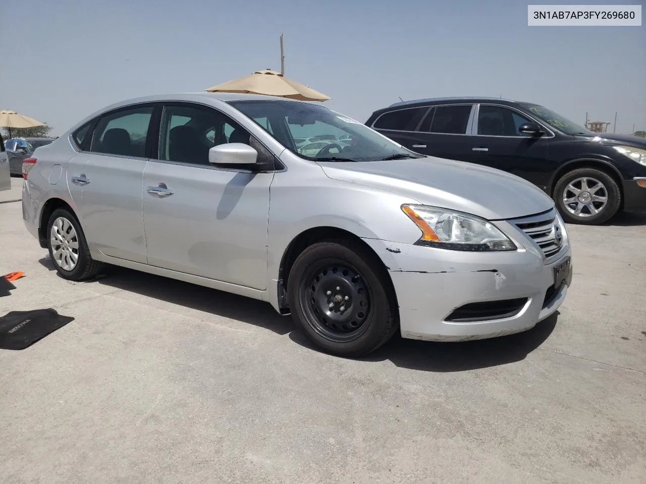 2015 Nissan Sentra S VIN: 3N1AB7AP3FY269680 Lot: 65639564