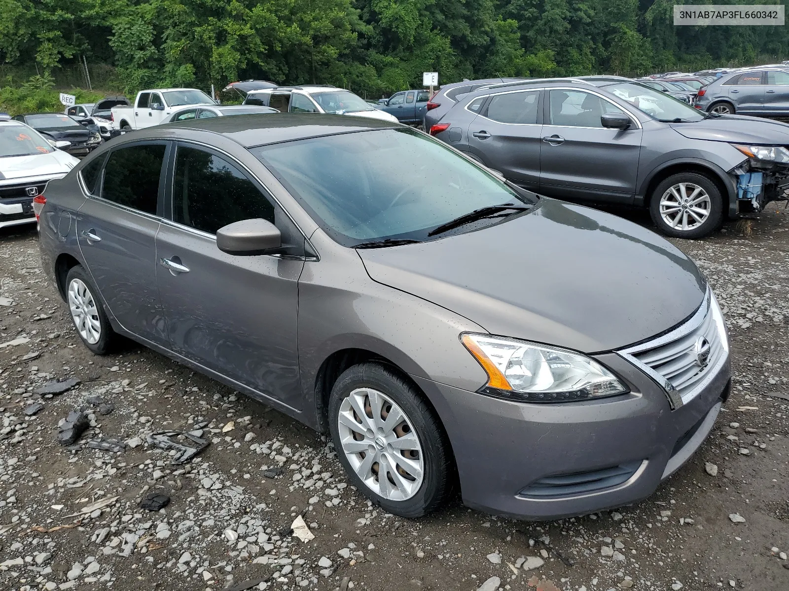 2015 Nissan Sentra S VIN: 3N1AB7AP3FL660342 Lot: 66104804