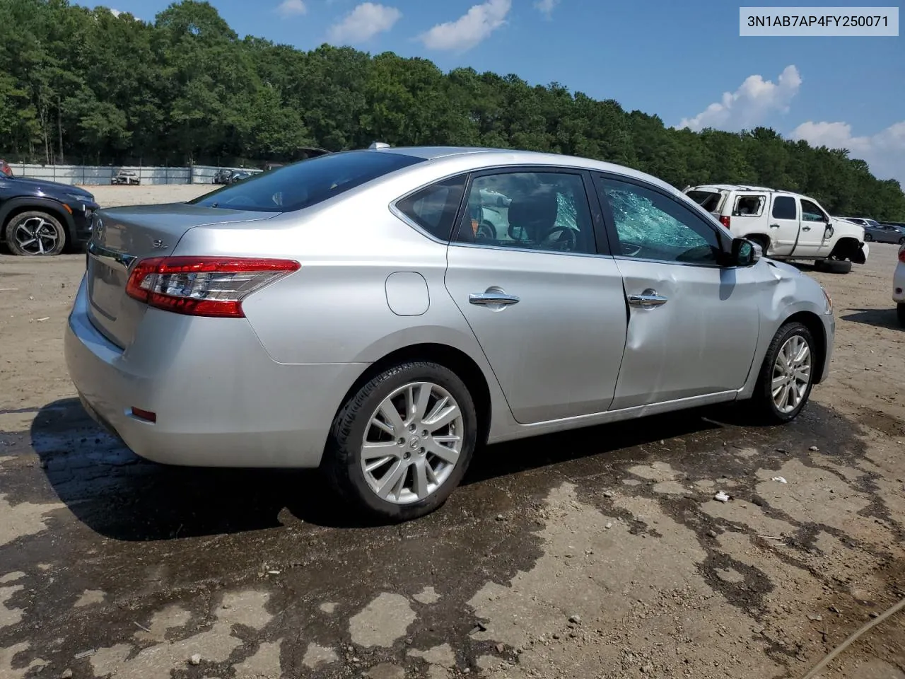 2015 Nissan Sentra S VIN: 3N1AB7AP4FY250071 Lot: 66331254