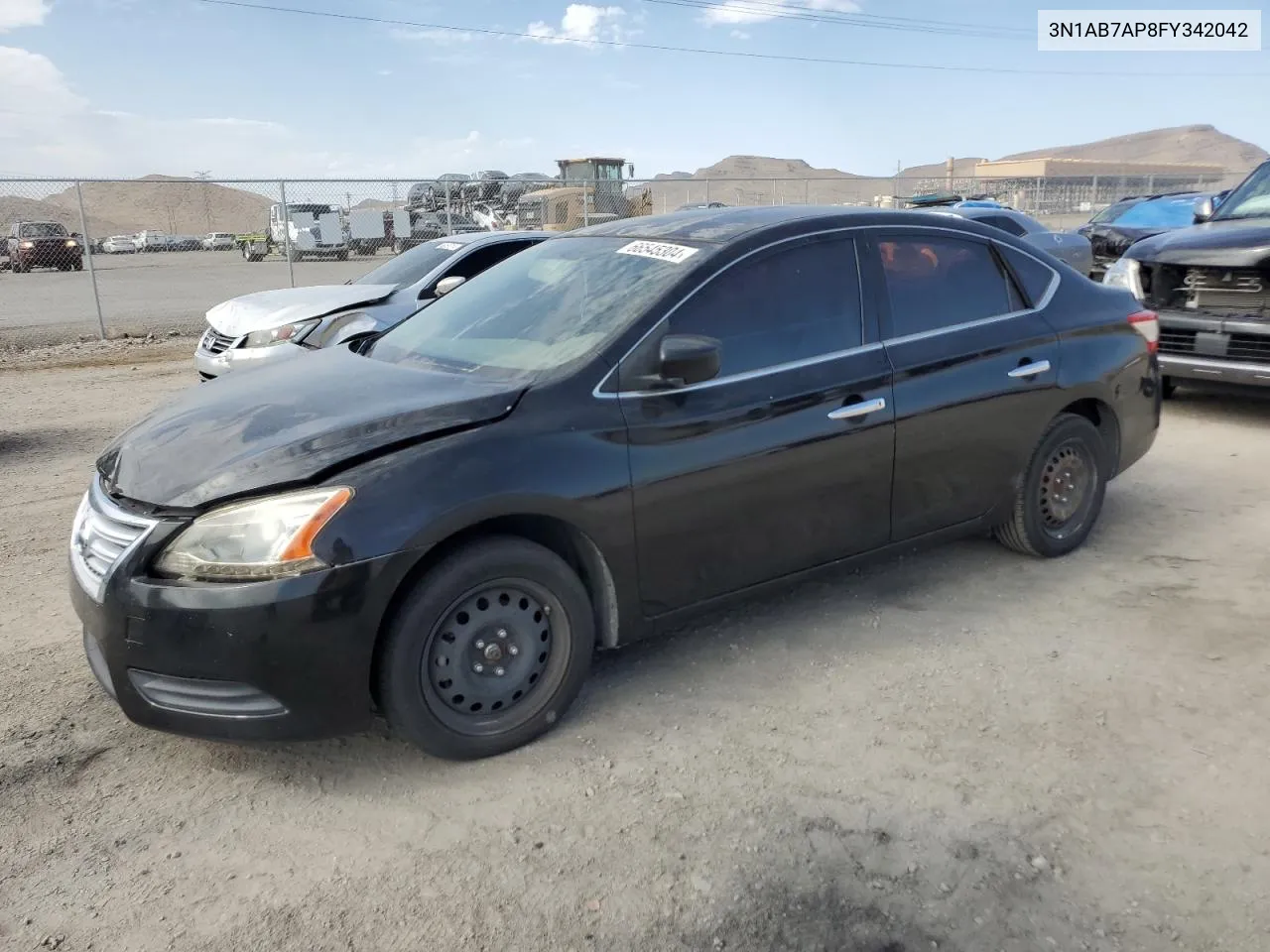 2015 Nissan Sentra S VIN: 3N1AB7AP8FY342042 Lot: 66545304