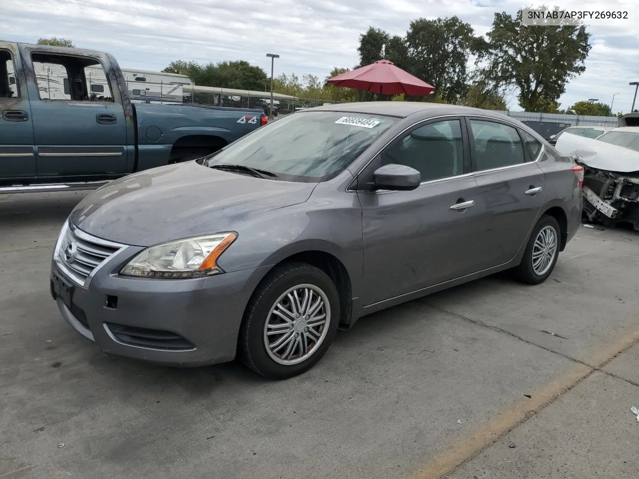 2015 Nissan Sentra S VIN: 3N1AB7AP3FY269632 Lot: 66939484