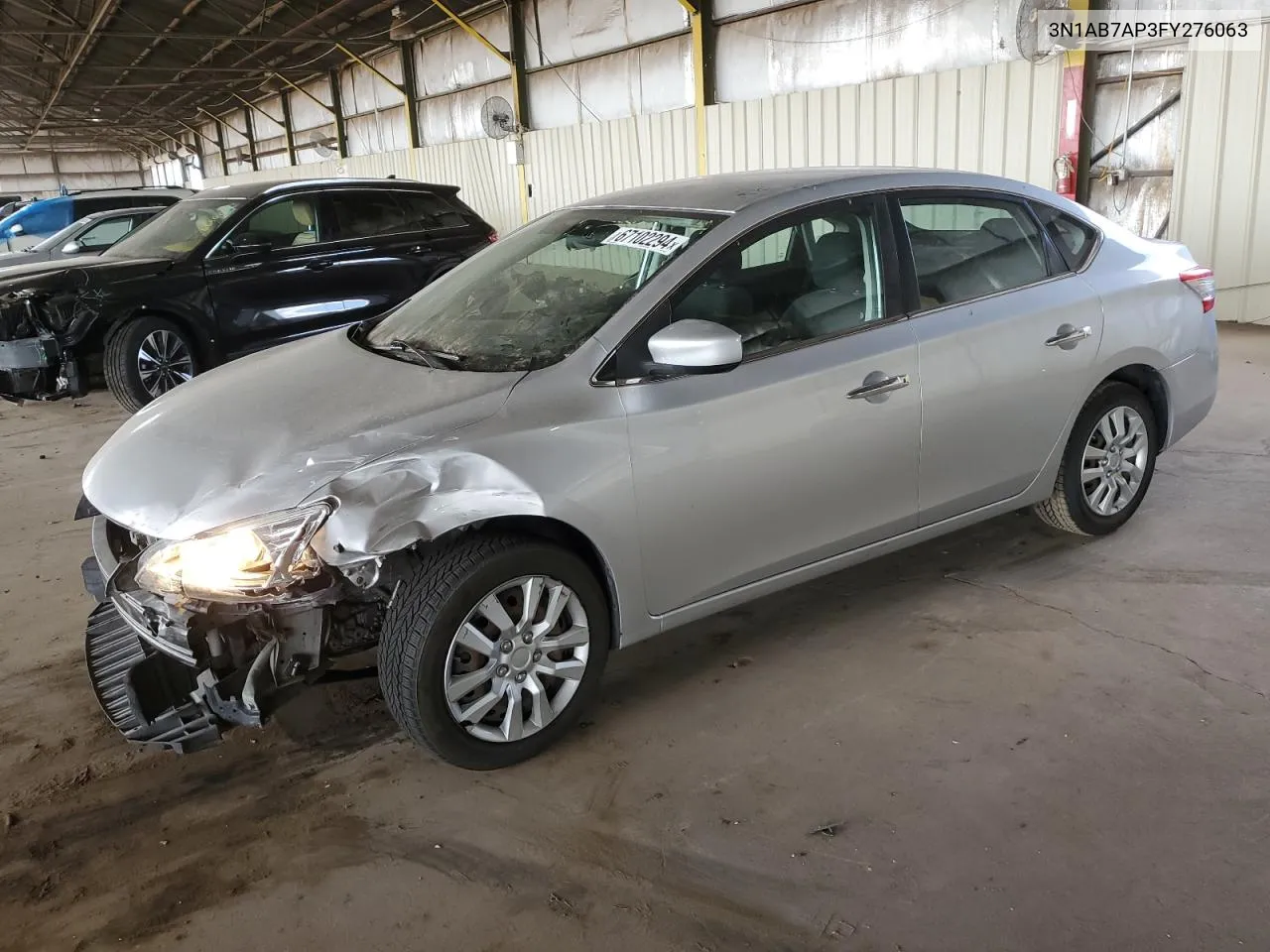 2015 Nissan Sentra S VIN: 3N1AB7AP3FY276063 Lot: 67102294