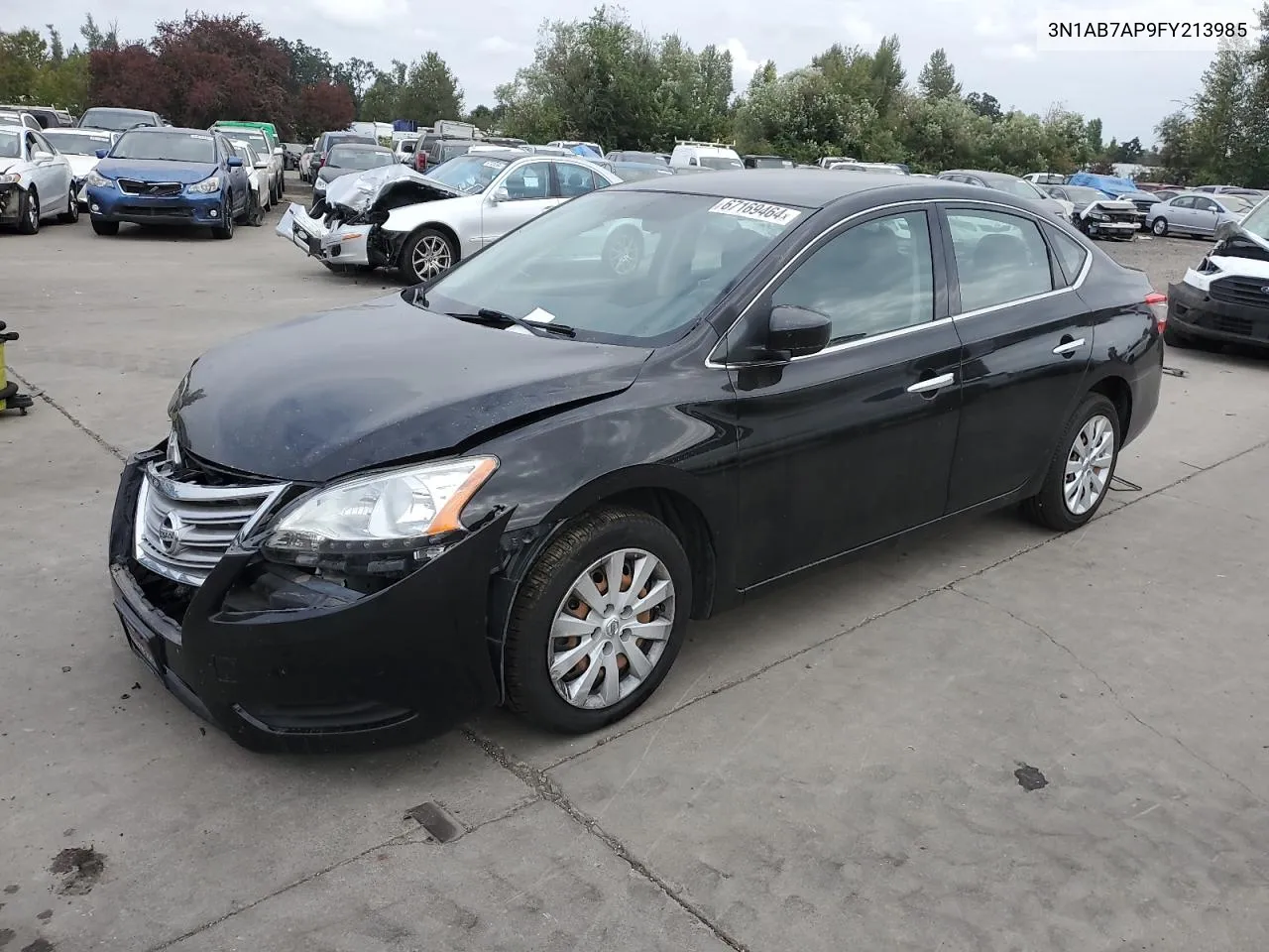 2015 Nissan Sentra S VIN: 3N1AB7AP9FY213985 Lot: 67169464