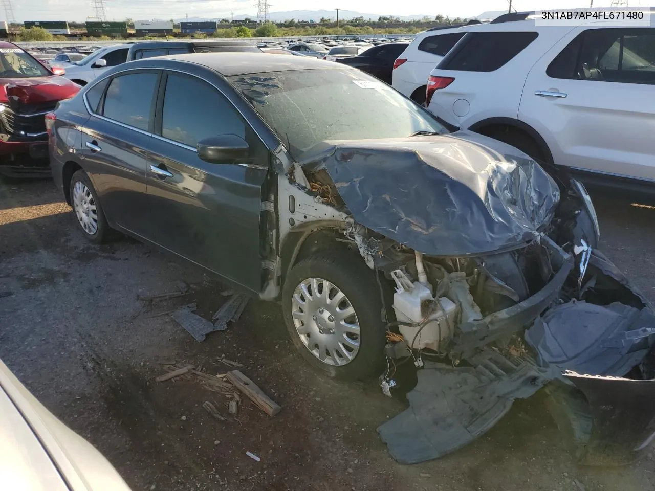 3N1AB7AP4FL671480 2015 Nissan Sentra S