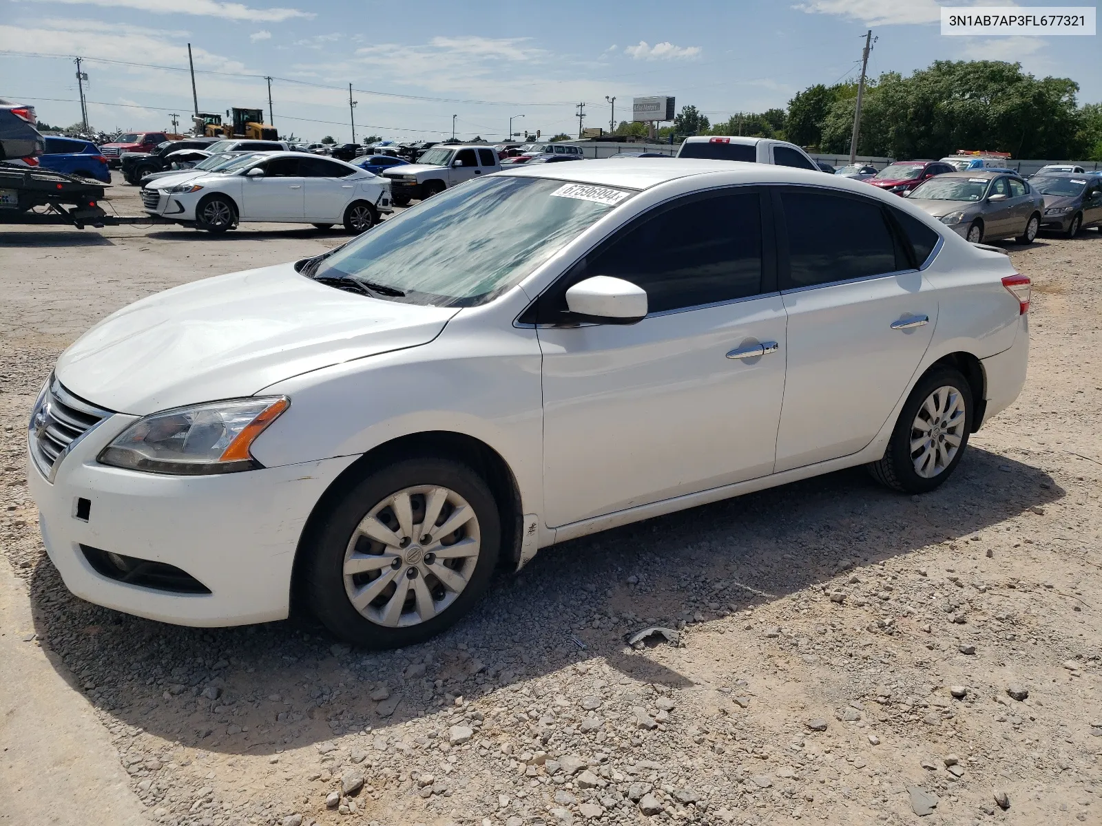 2015 Nissan Sentra S VIN: 3N1AB7AP3FL677321 Lot: 67596994