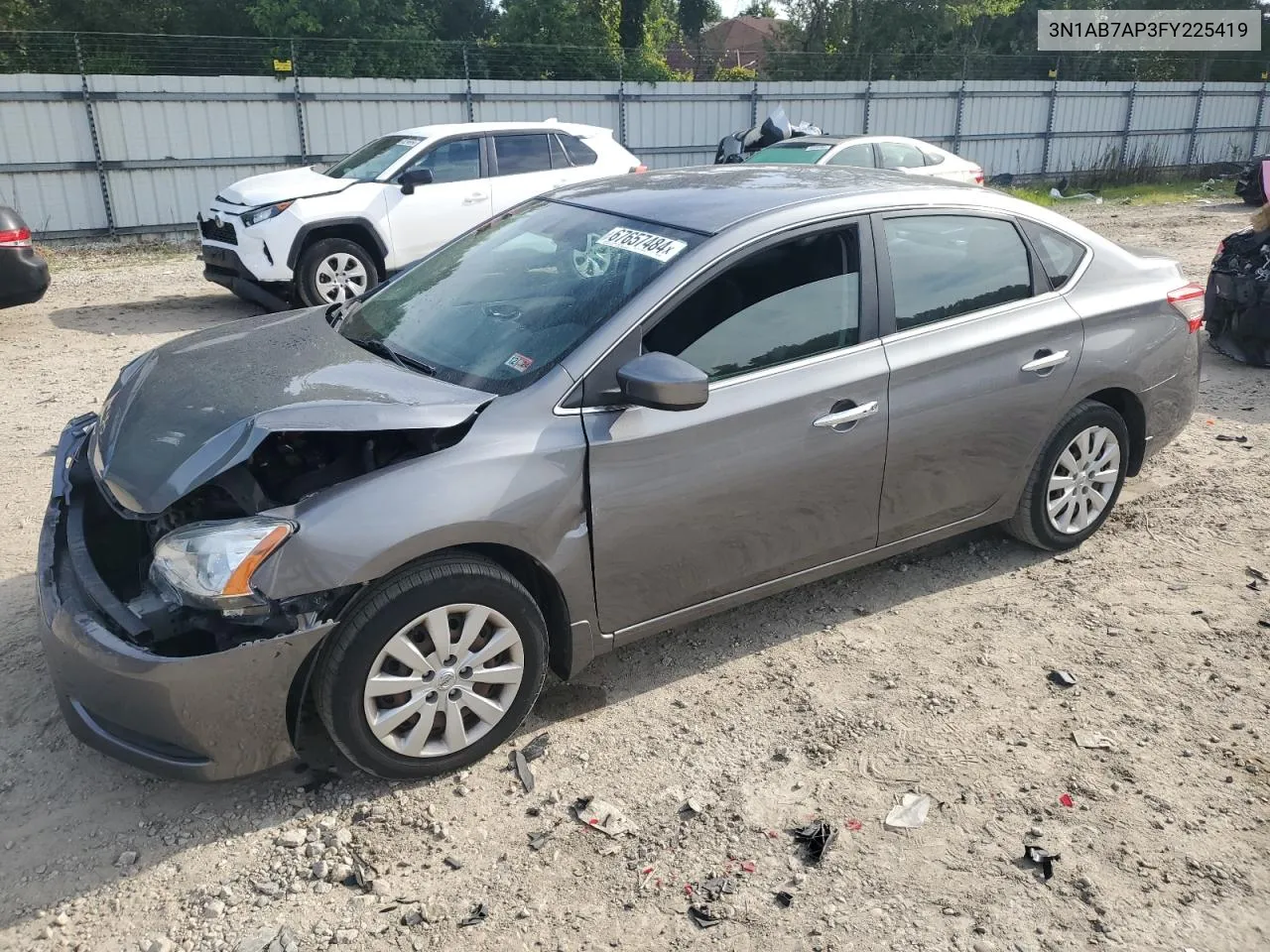 2015 Nissan Sentra S VIN: 3N1AB7AP3FY225419 Lot: 67657484