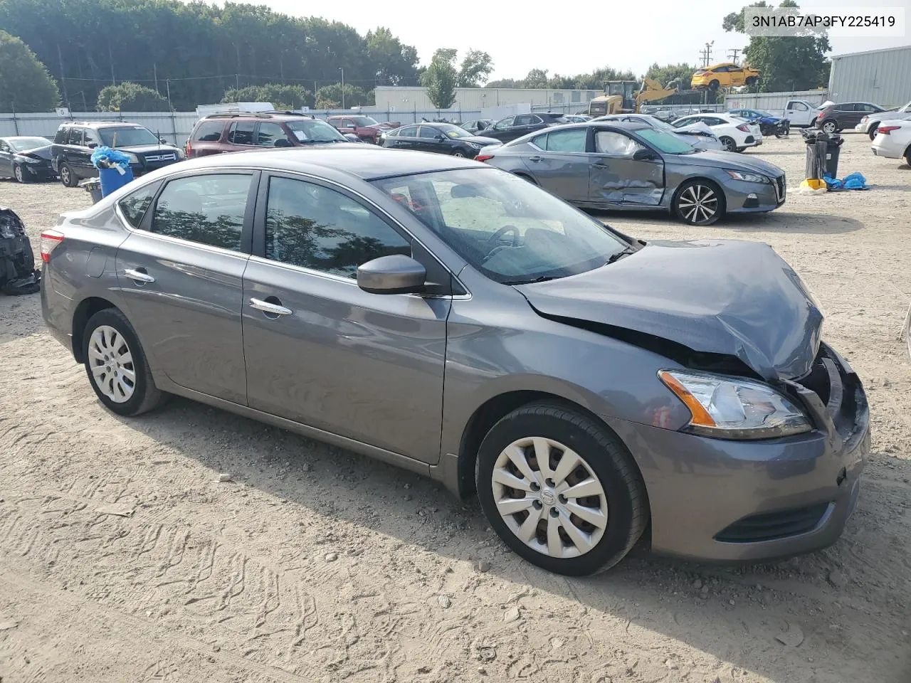 2015 Nissan Sentra S VIN: 3N1AB7AP3FY225419 Lot: 67657484