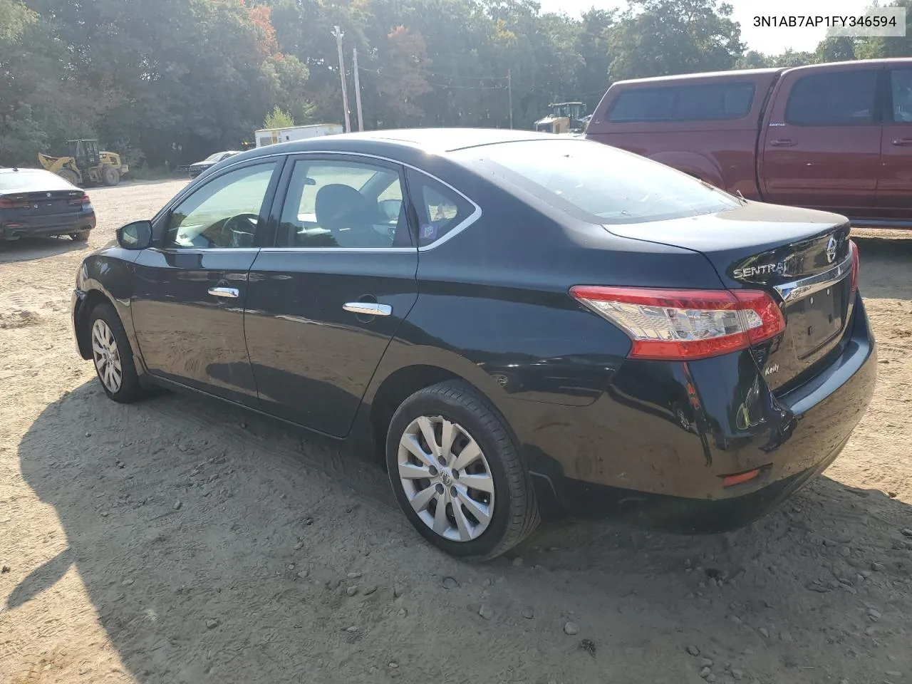 2015 Nissan Sentra S VIN: 3N1AB7AP1FY346594 Lot: 67835184