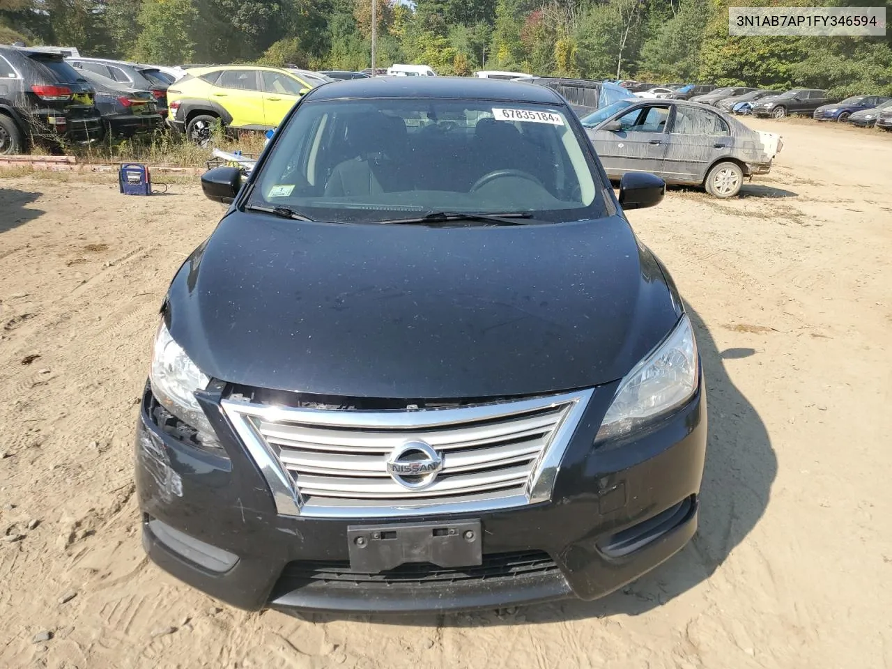 2015 Nissan Sentra S VIN: 3N1AB7AP1FY346594 Lot: 67835184