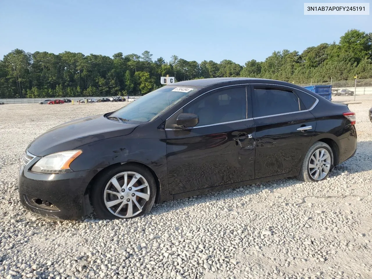 2015 Nissan Sentra S VIN: 3N1AB7AP0FY245191 Lot: 67904394