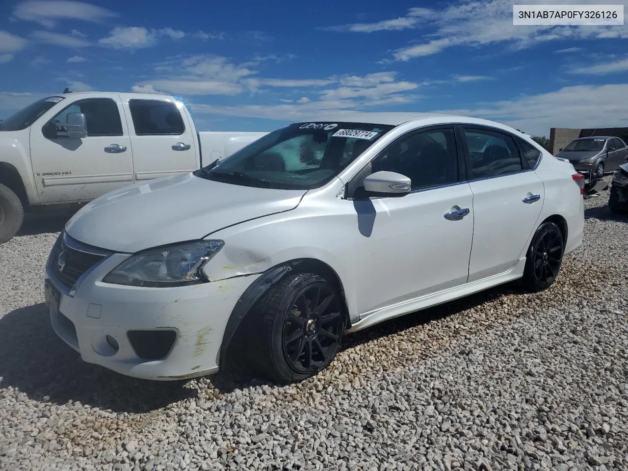 2015 Nissan Sentra S VIN: 3N1AB7AP0FY326126 Lot: 68029774