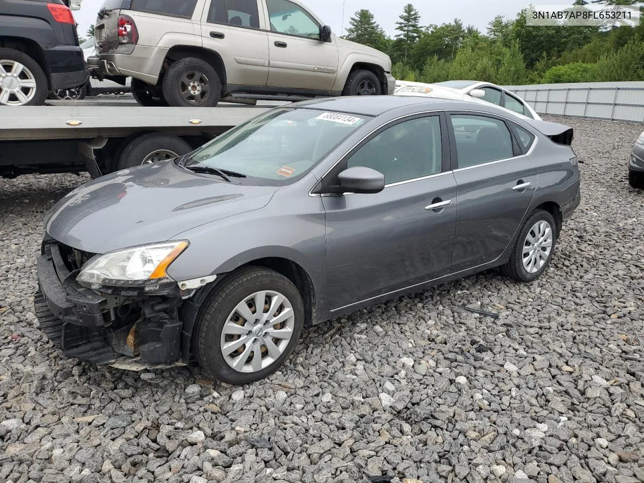 2015 Nissan Sentra S VIN: 3N1AB7AP8FL653211 Lot: 68084134