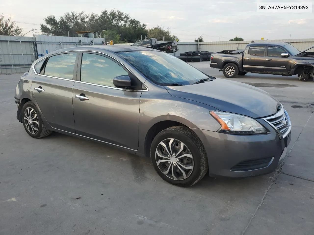 2015 Nissan Sentra S VIN: 3N1AB7AP5FY314392 Lot: 68177164