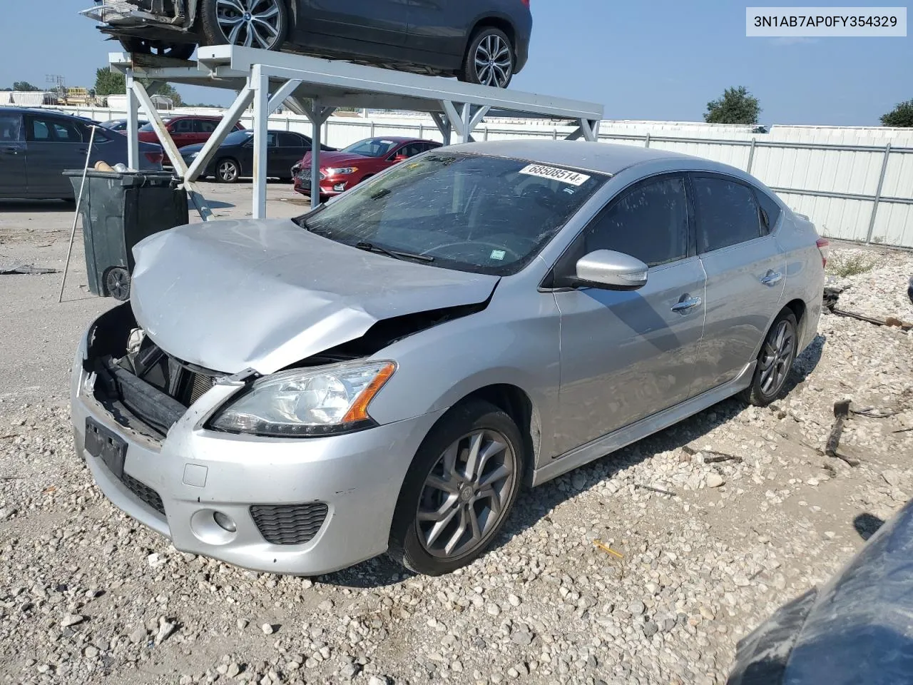 2015 Nissan Sentra S VIN: 3N1AB7AP0FY354329 Lot: 68508514